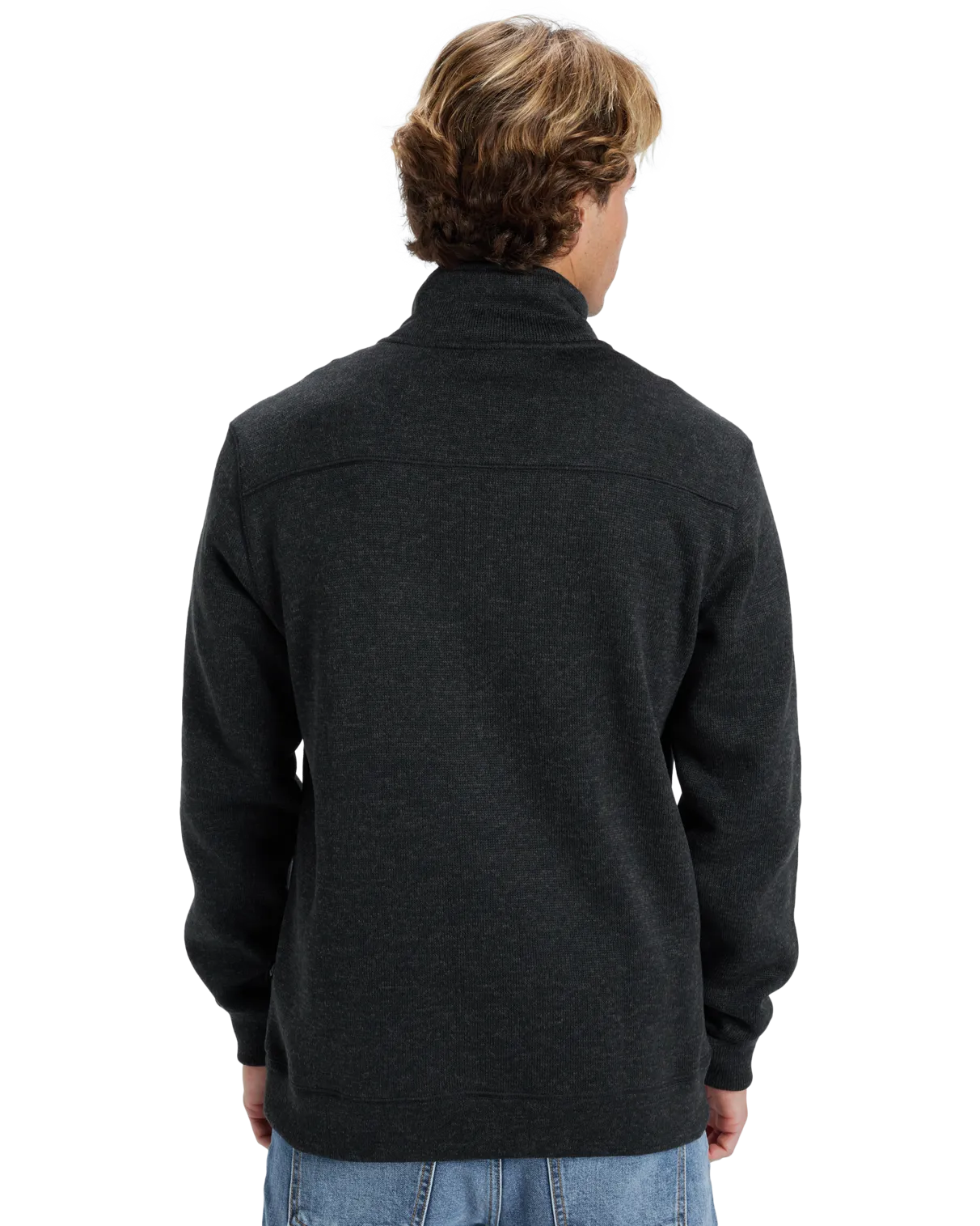 Keller 1/4 Zip Sweatshirt in Black Heather