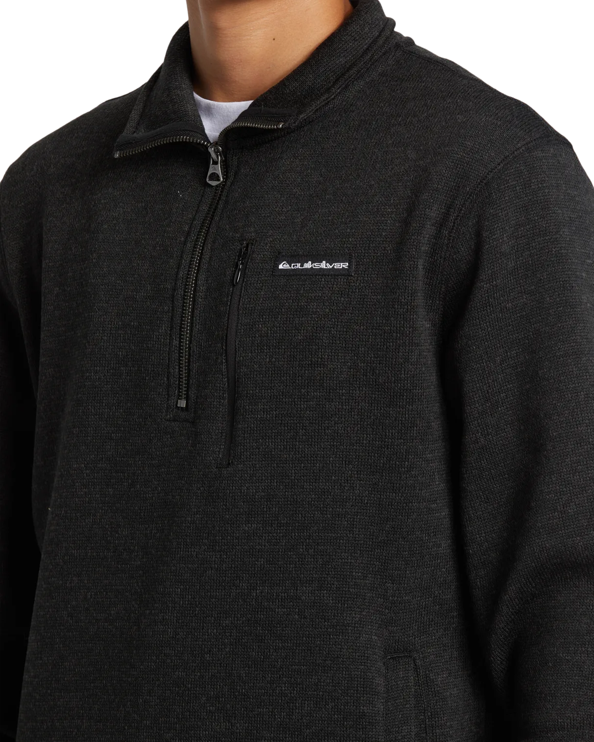 Keller 1/4 Zip Sweatshirt in Black Heather