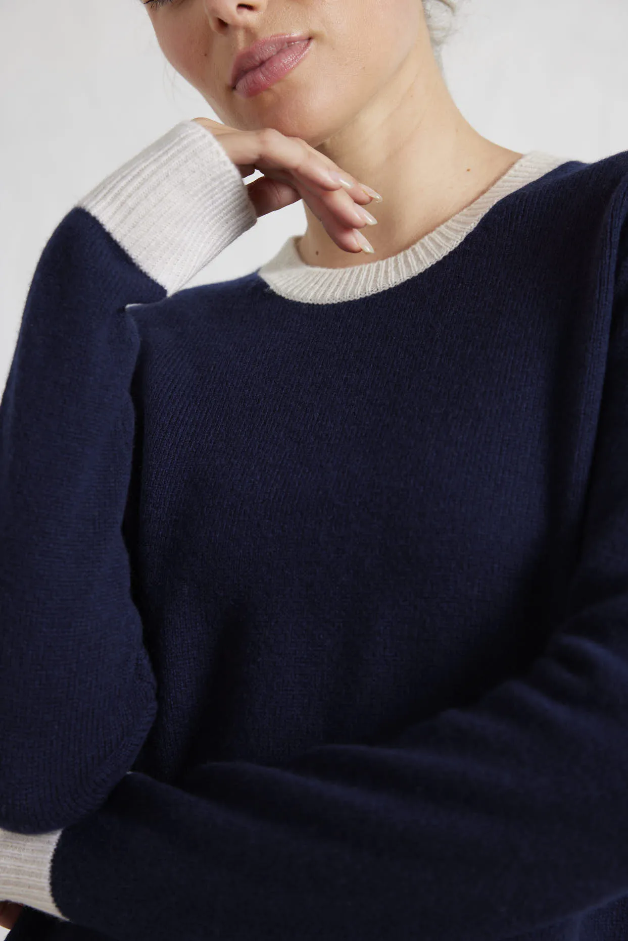 Mandy Splice Sweater in Officer Navy