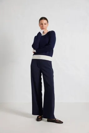 Mandy Splice Sweater in Officer Navy