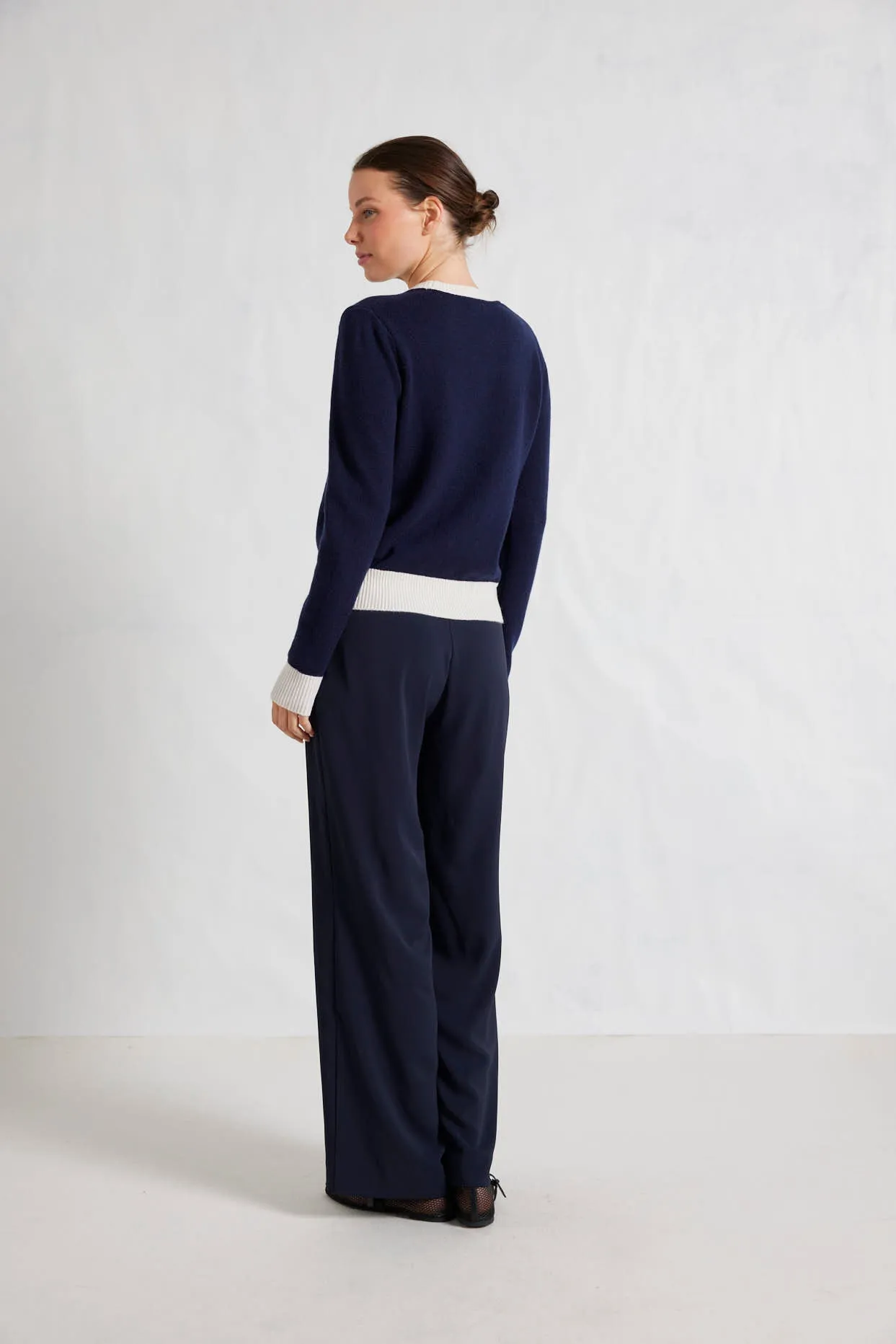 Mandy Splice Sweater in Officer Navy