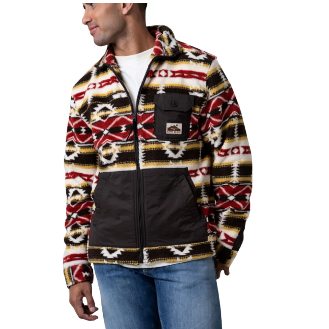 Men's Brown Aztec Fleece Sweatshirt MSW0000026