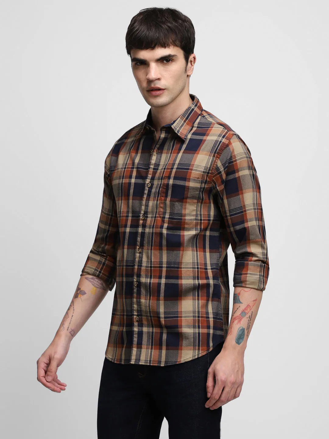 Men's Rust Casual Shirts