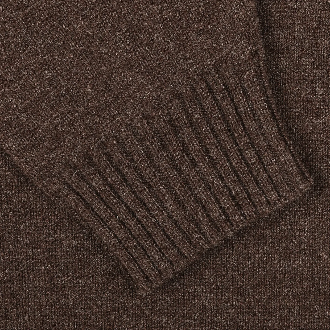 Mocha Brown Crew Neck Lambswool Sweater