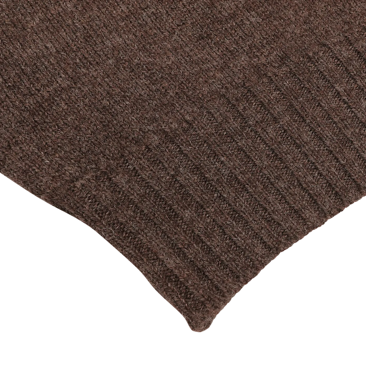 Mocha Brown Crew Neck Lambswool Sweater