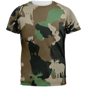 Moose Jungle Camo All Over Adult T-Shirt