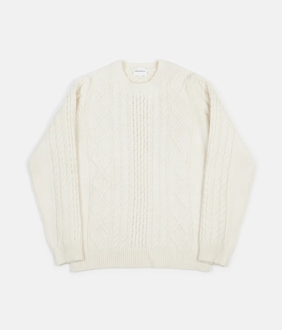 Norse Projects Arild Cable Knit Jumper - Ecru