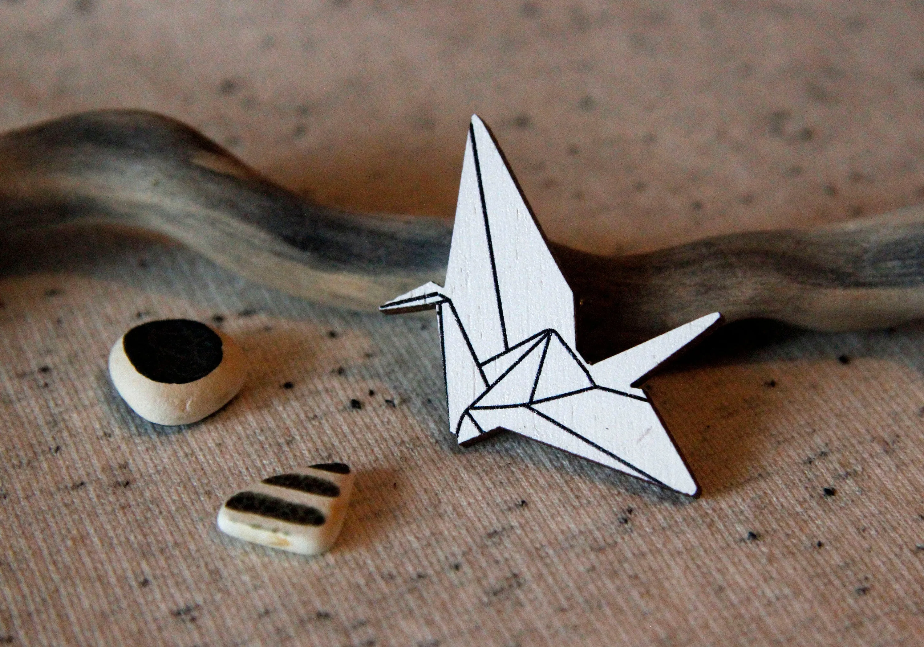 Origami Crane Brooch