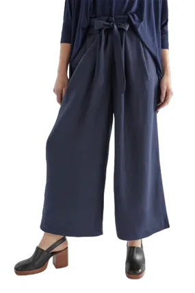 Paper Bag Style Colino Pant in Navy