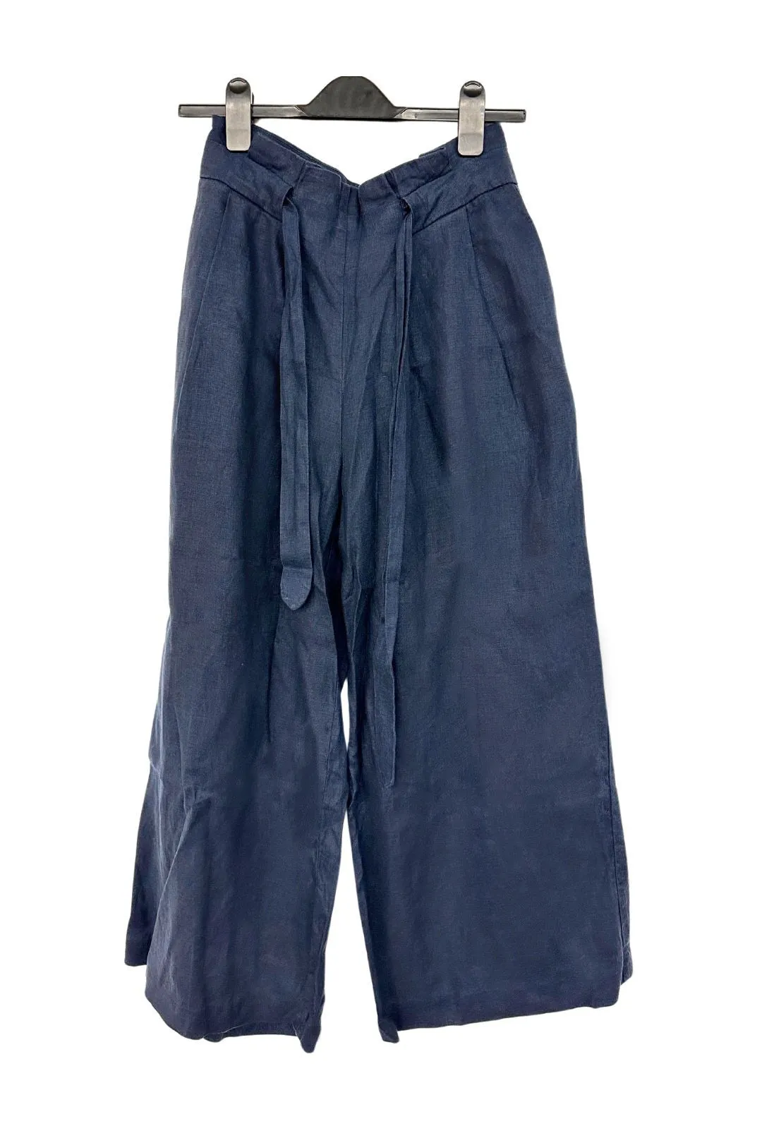 Paper Bag Style Colino Pant in Navy