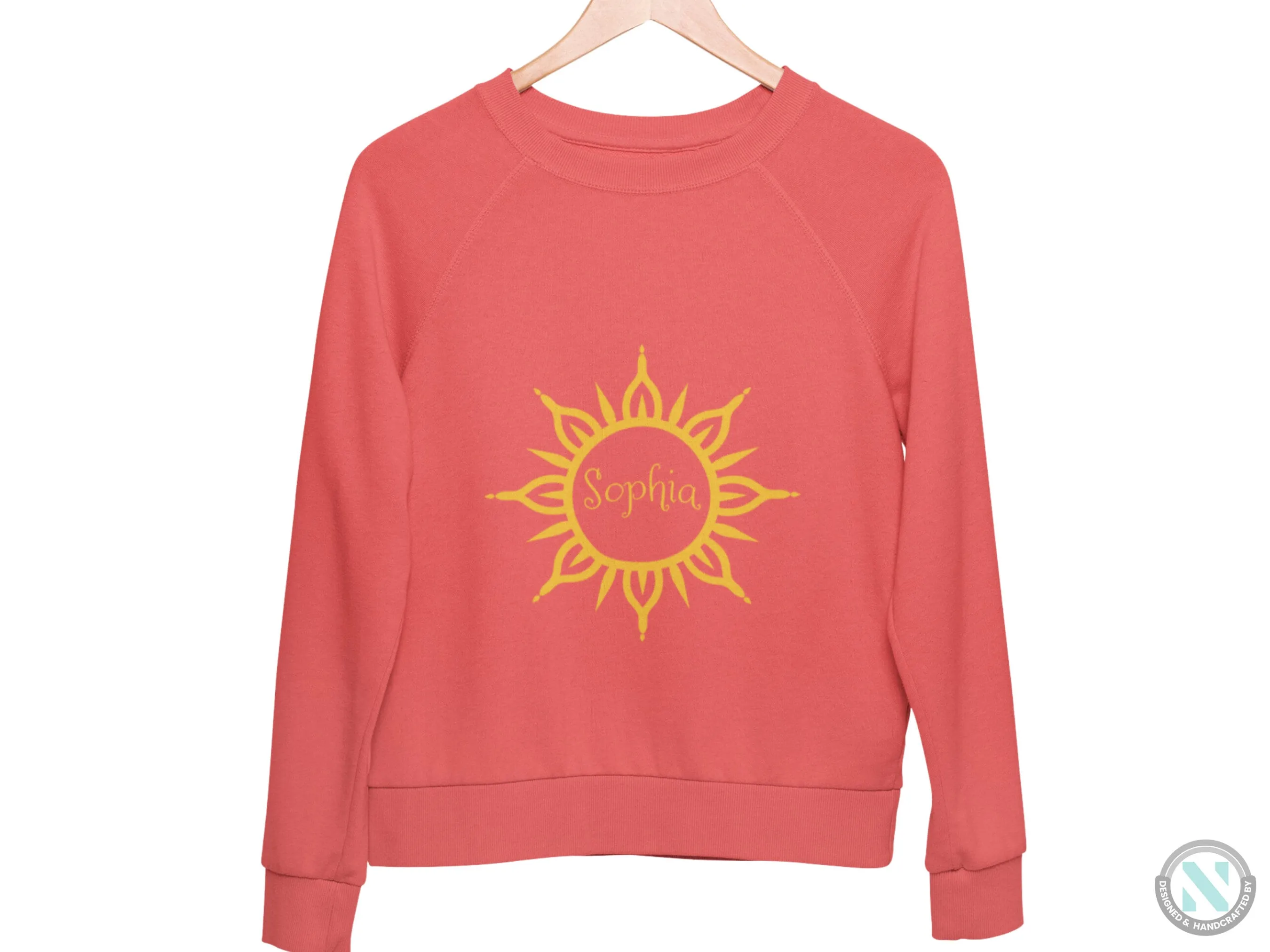 Personalized Girl Jumper and Sun Graphic on Sweatshirt for Christmas Gift