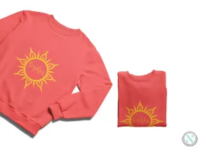 Personalized Girl Jumper and Sun Graphic on Sweatshirt for Christmas Gift