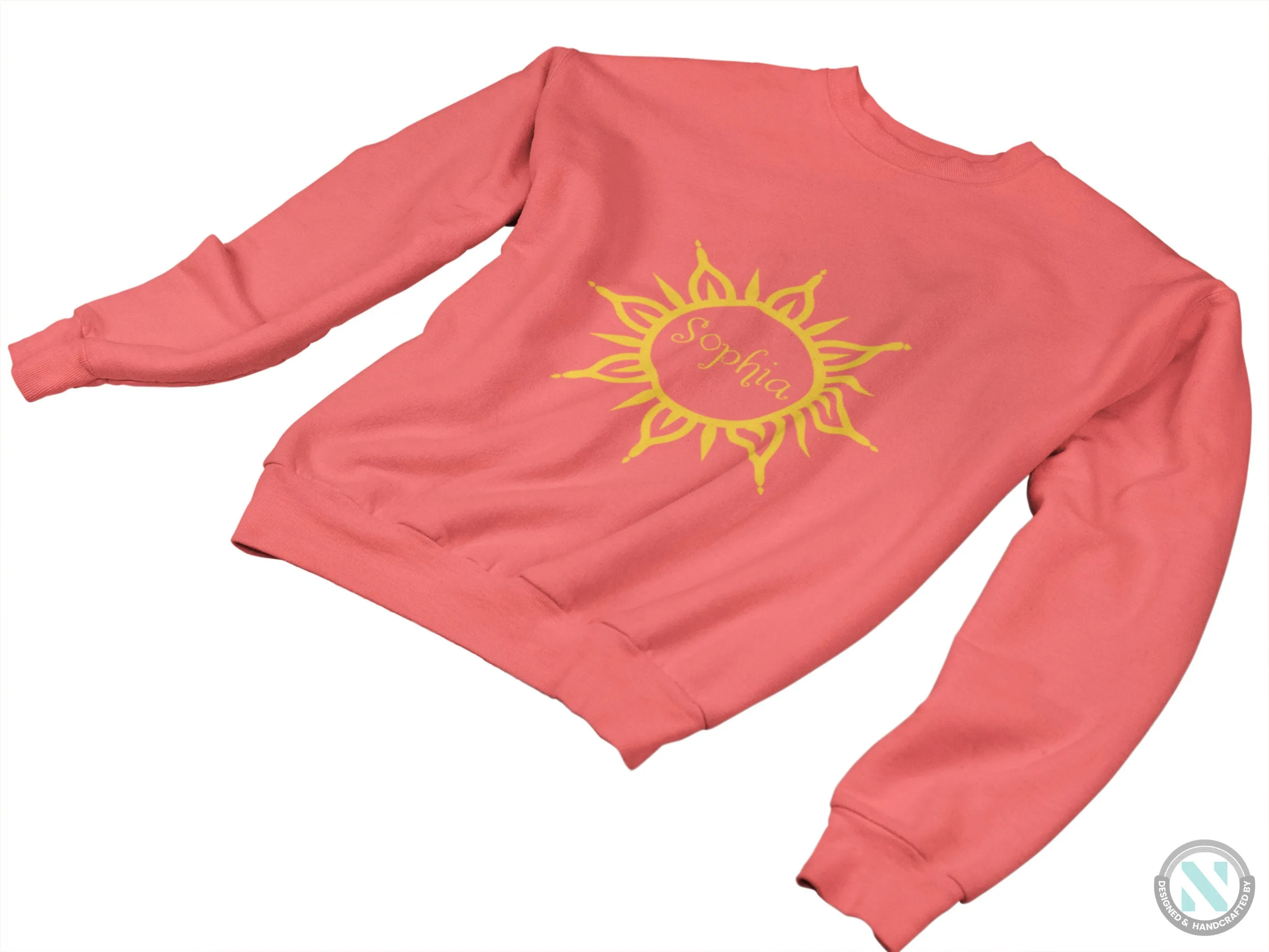 Personalized Girl Jumper and Sun Graphic on Sweatshirt for Christmas Gift