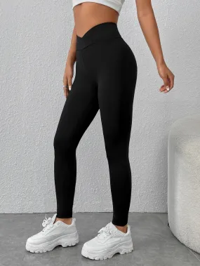 PETITE Solid Wideband Waist Leggings