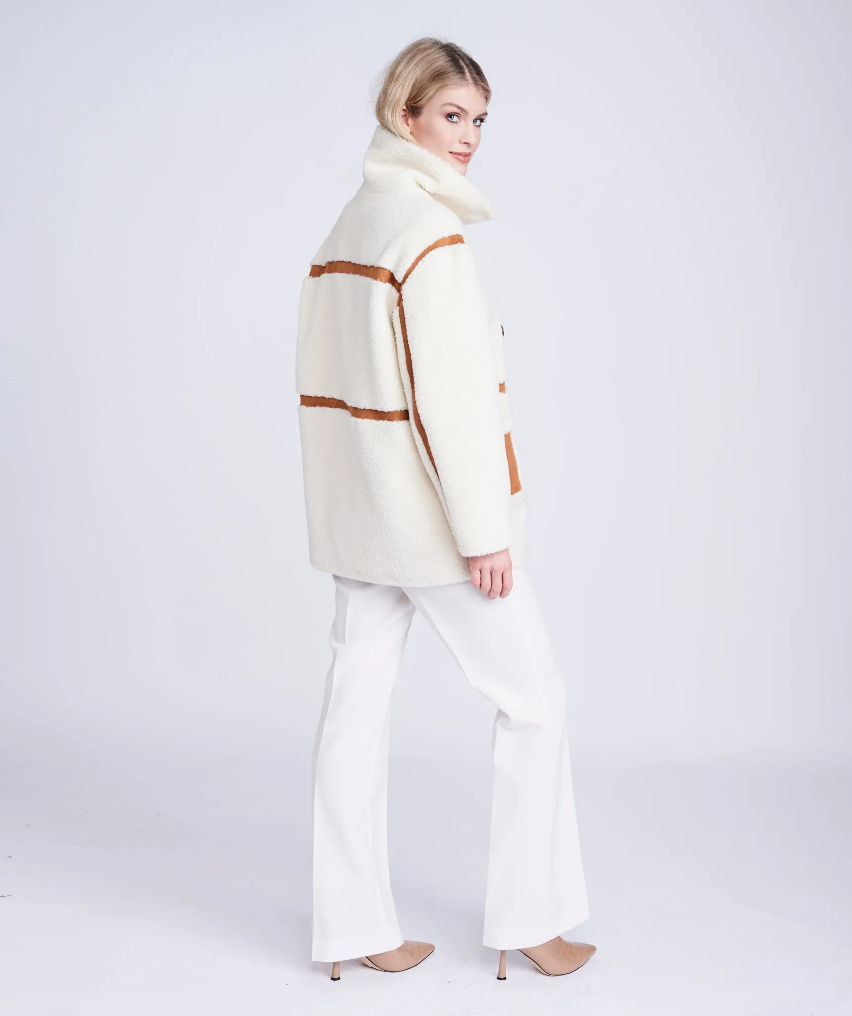 Phoenix Coat - Cream/Tan