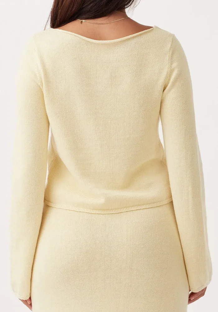 Poppy Long Sleeve Top - Butter