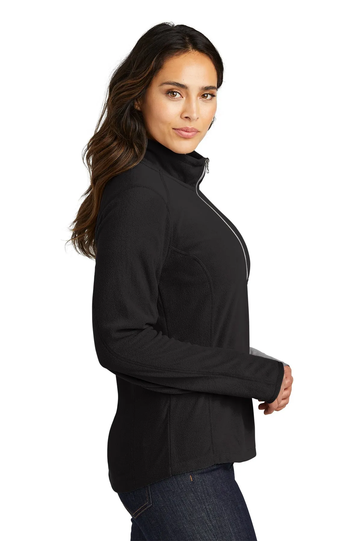 Port Authority Ladies Microfleece 1/2-Zip Customized Pullovers, Black