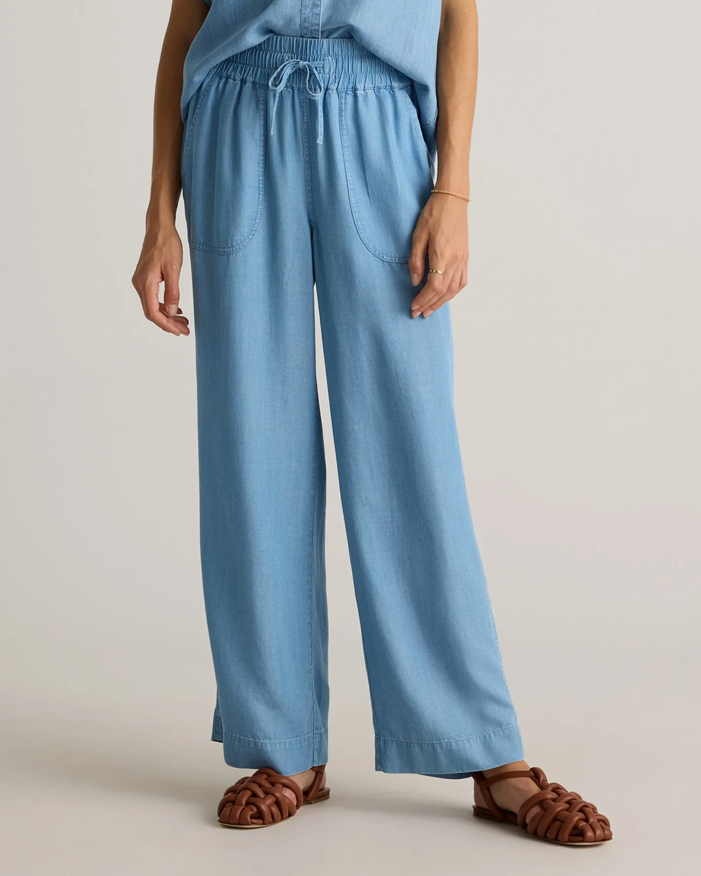 Pull-On Tencel Chambray Pants