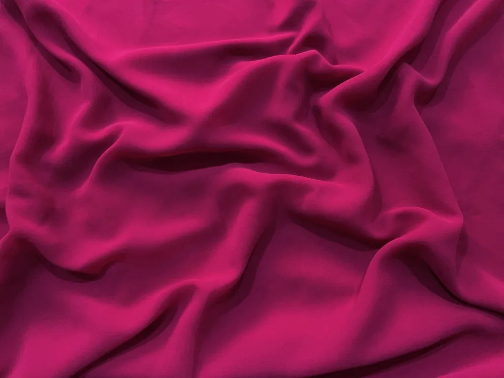 Rani Pink Plain Georgette Fabric