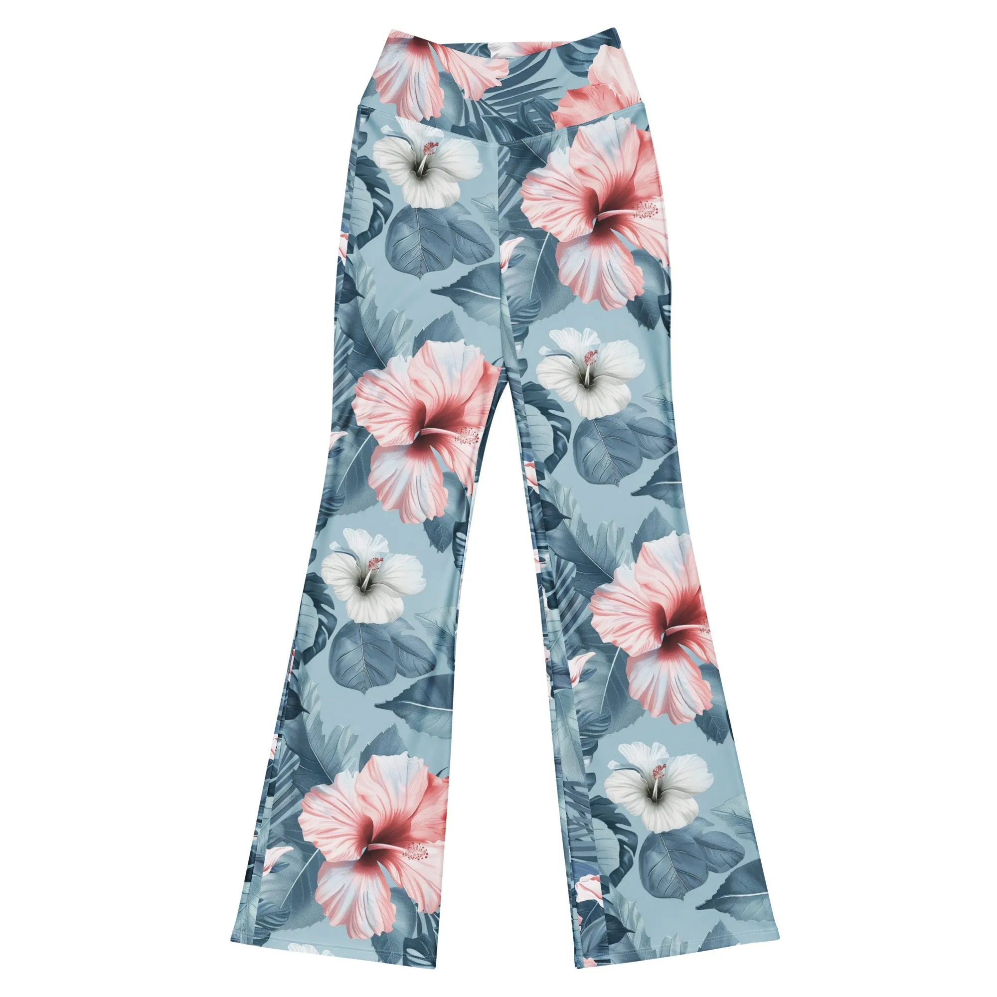 Recycled Flare leggings - Summer Hibiscus