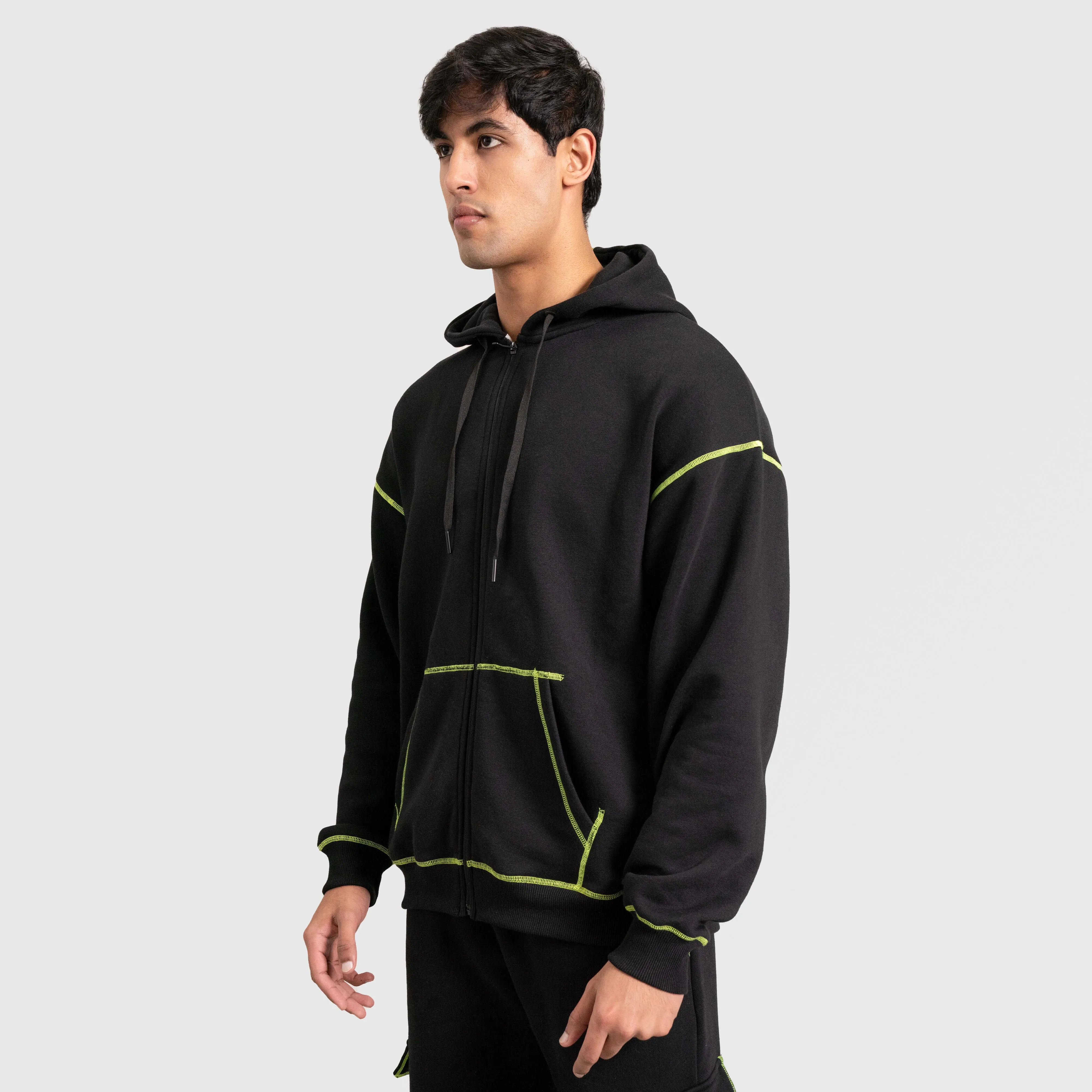 Rew Hoodie (Black-Green)