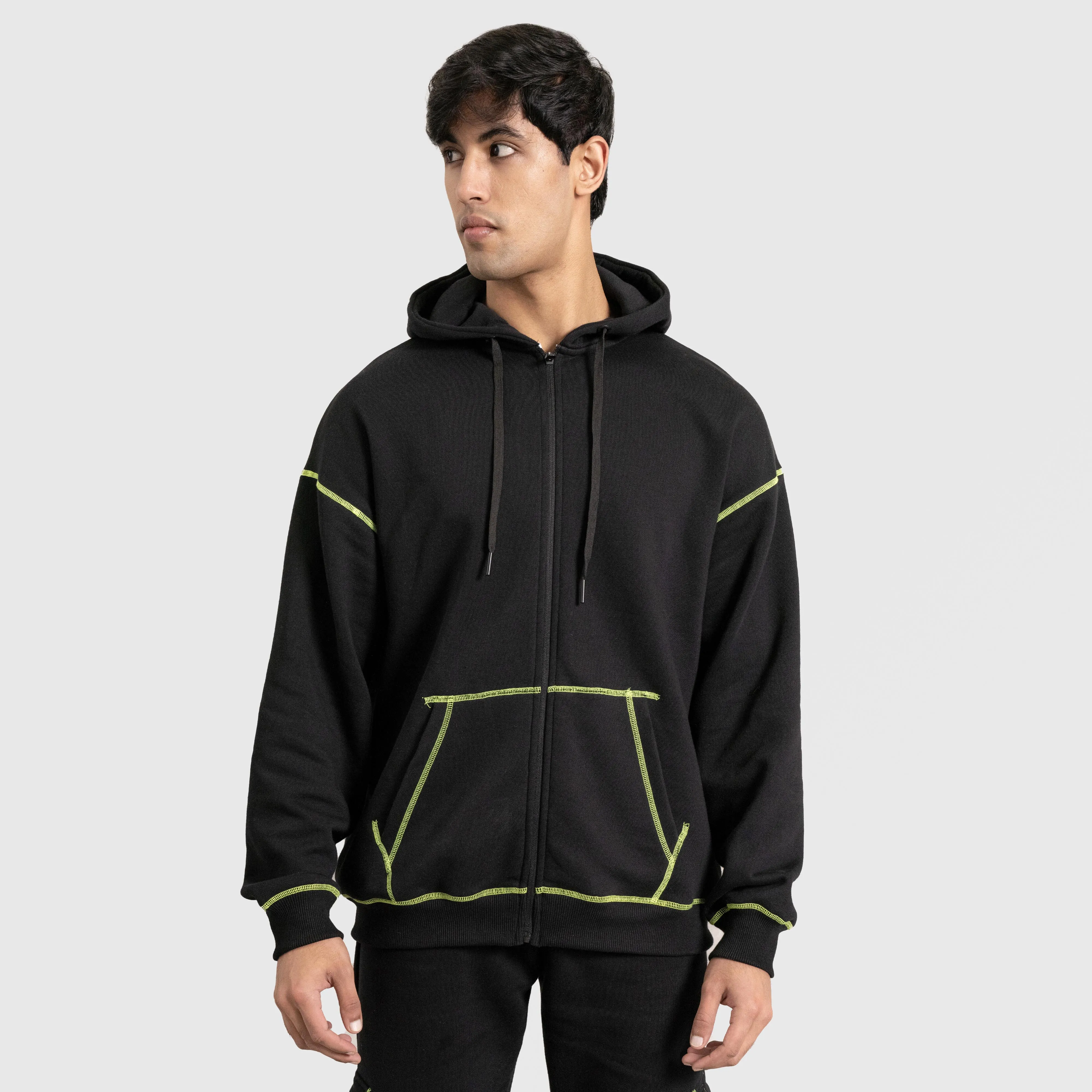 Rew Hoodie (Black-Green)