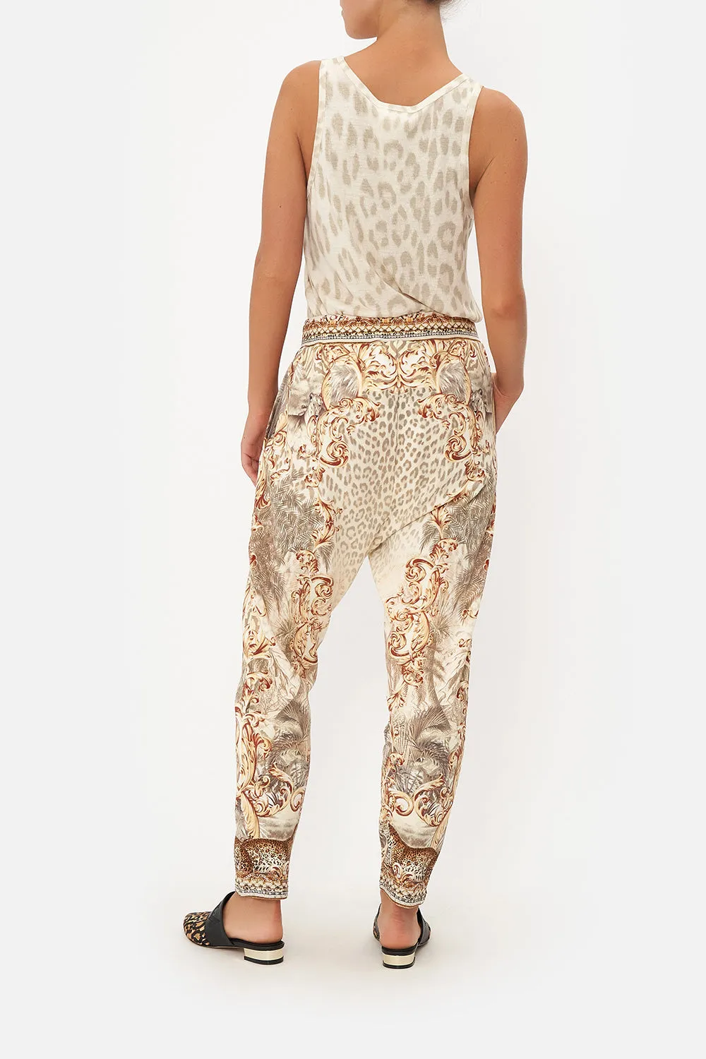 RIB WAIST RELAXED PANT PALAZZO PARTY