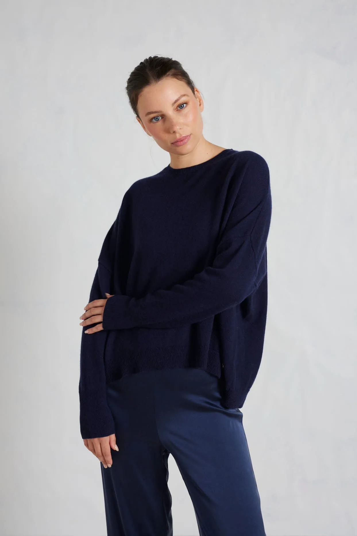 Sandy Cashmere Sweater in Mariner