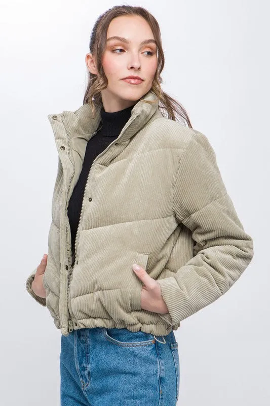 Scottie Corduroy Puffer Jacket