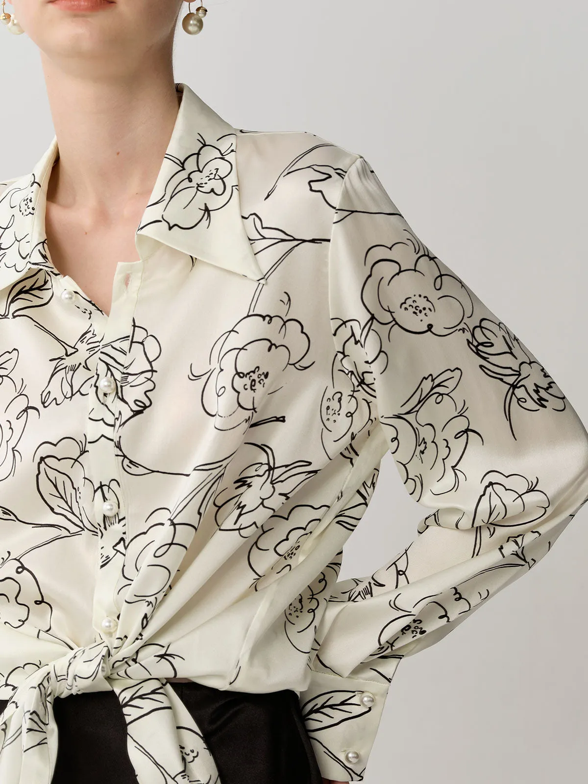 SILKINC Venus Hand-Painted Silk Shirt