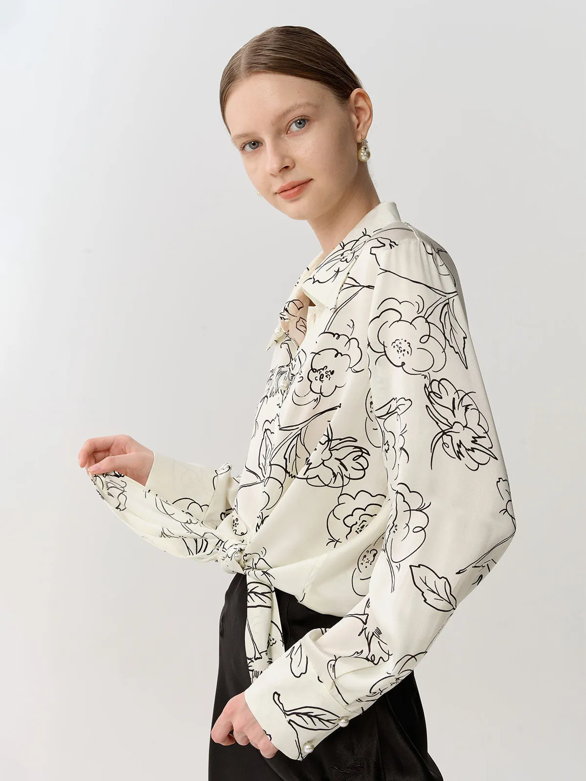 SILKINC Venus Hand-Painted Silk Shirt