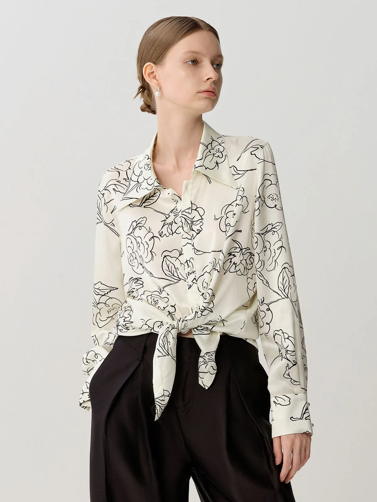 SILKINC Venus Hand-Painted Silk Shirt