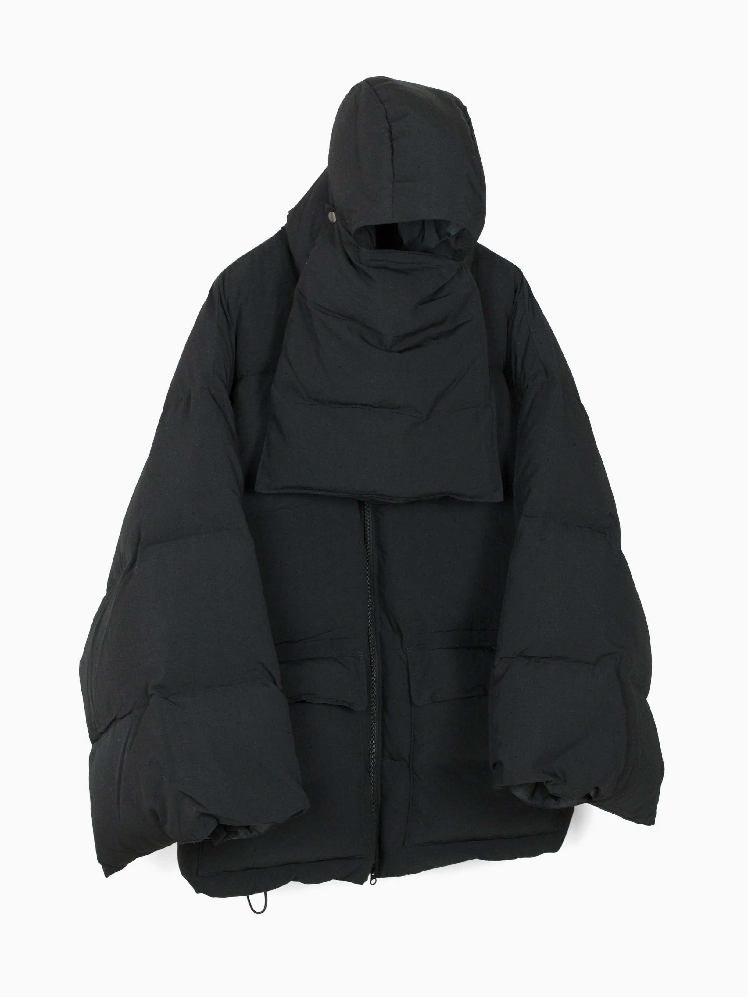 Soshiotsuki AW24 Kimono Sleeve Masked Down Puffer