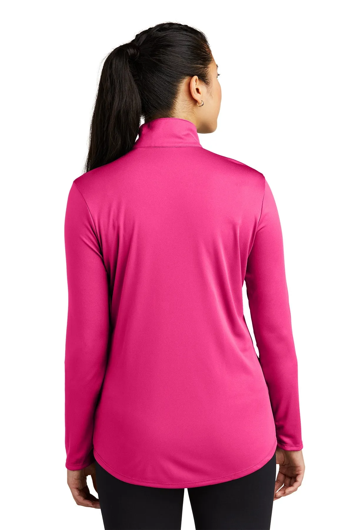 Sport-Tek Ladies PosiCharge Competitor Customized 1/4-Zip Pullovers, Pink Raspberry