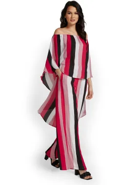 Striped Maxi Caftan Top