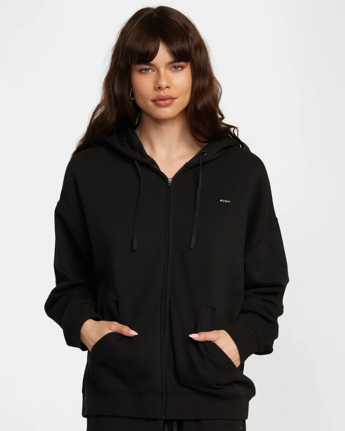 Sunday Hooded Base Layer Top - RVCA Black