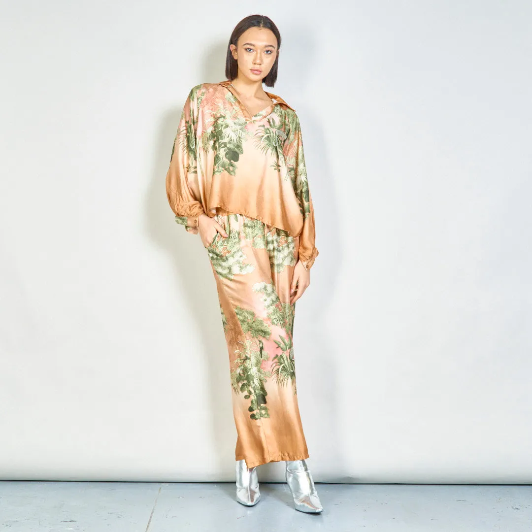 Sunset jungle flow wide-leg pants wholesale