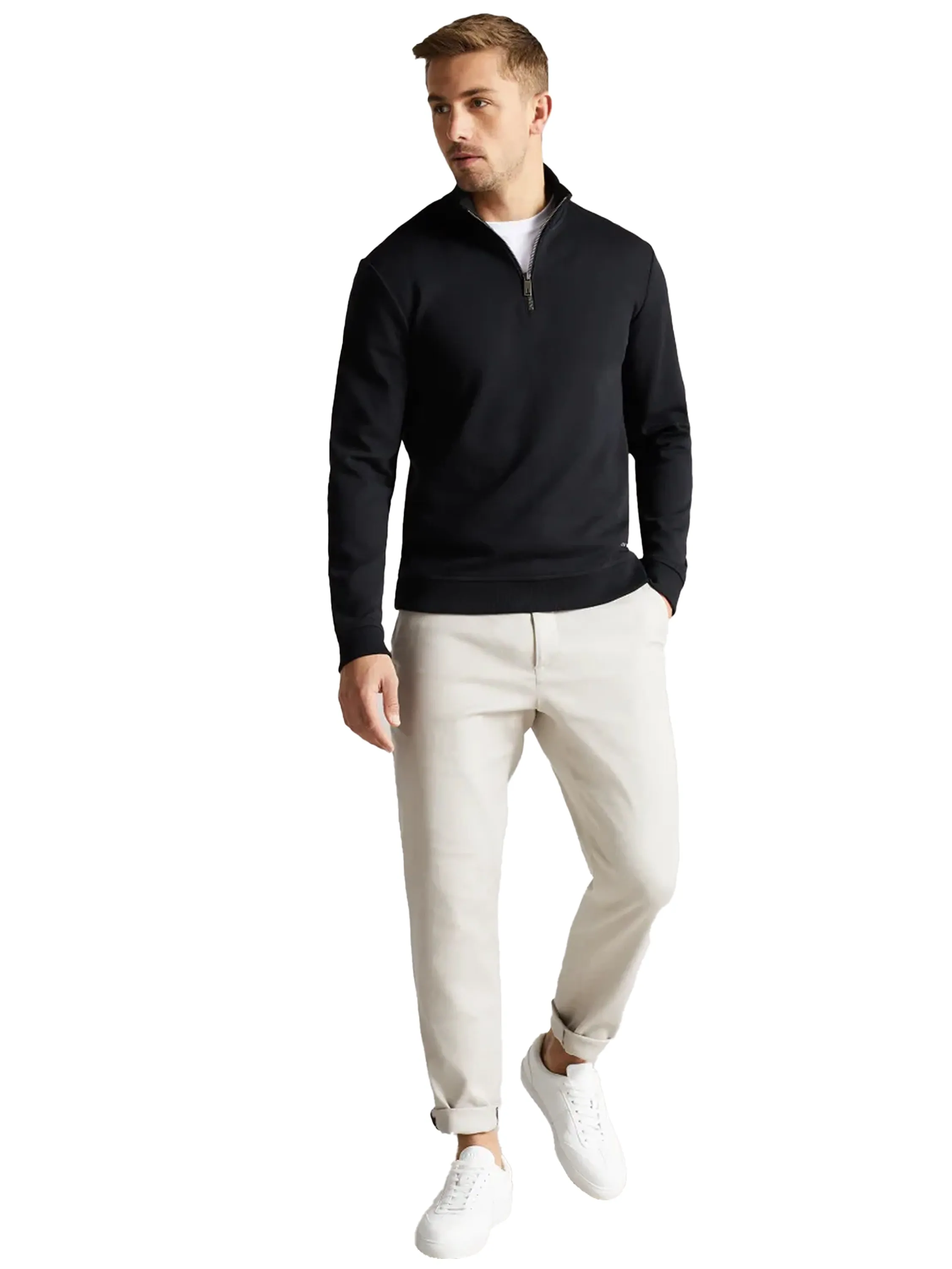 Ted Baker | Mens Half Zip Funnel Neck Sweat - Antram