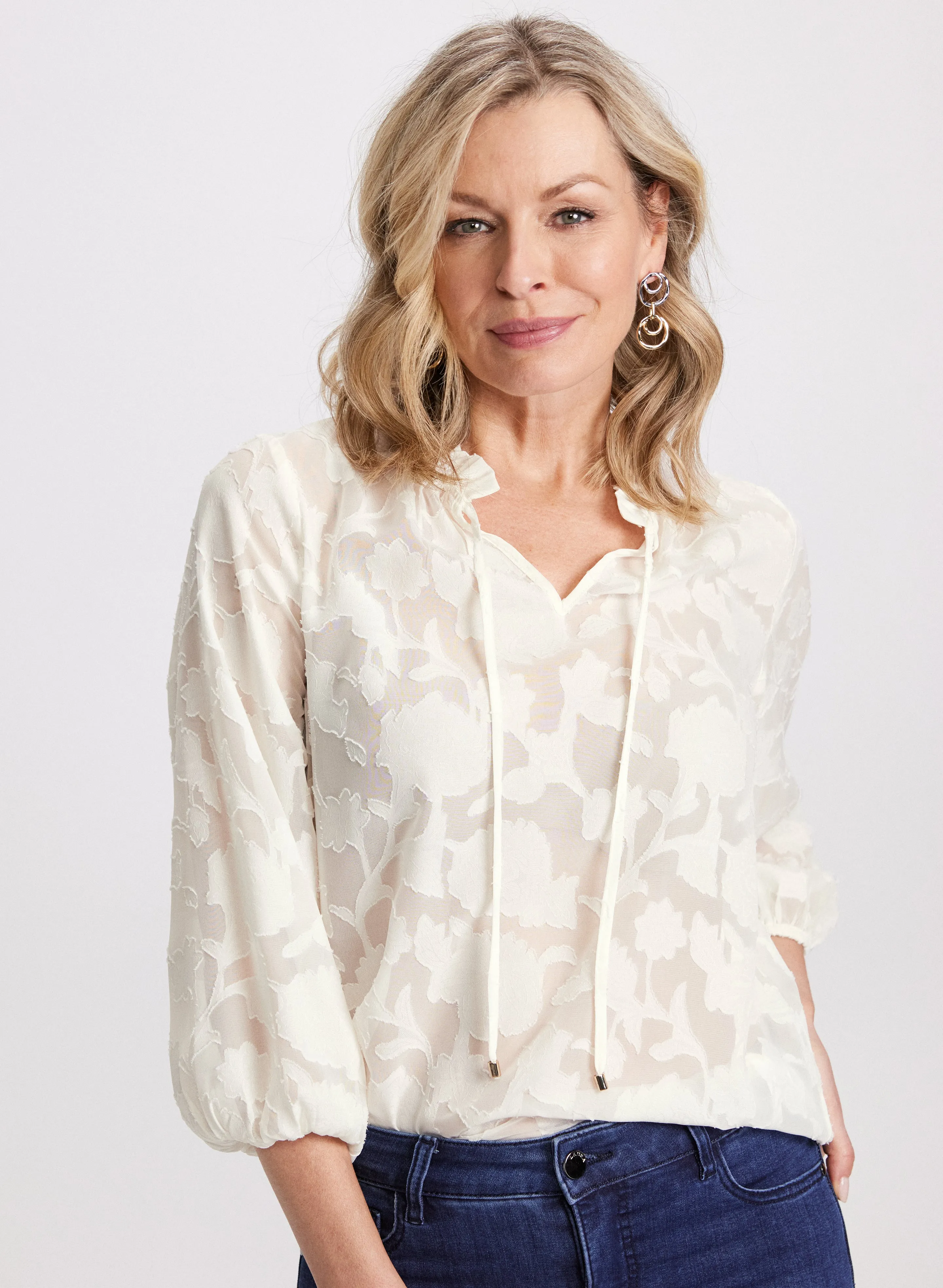 Tonal Floral Blouse