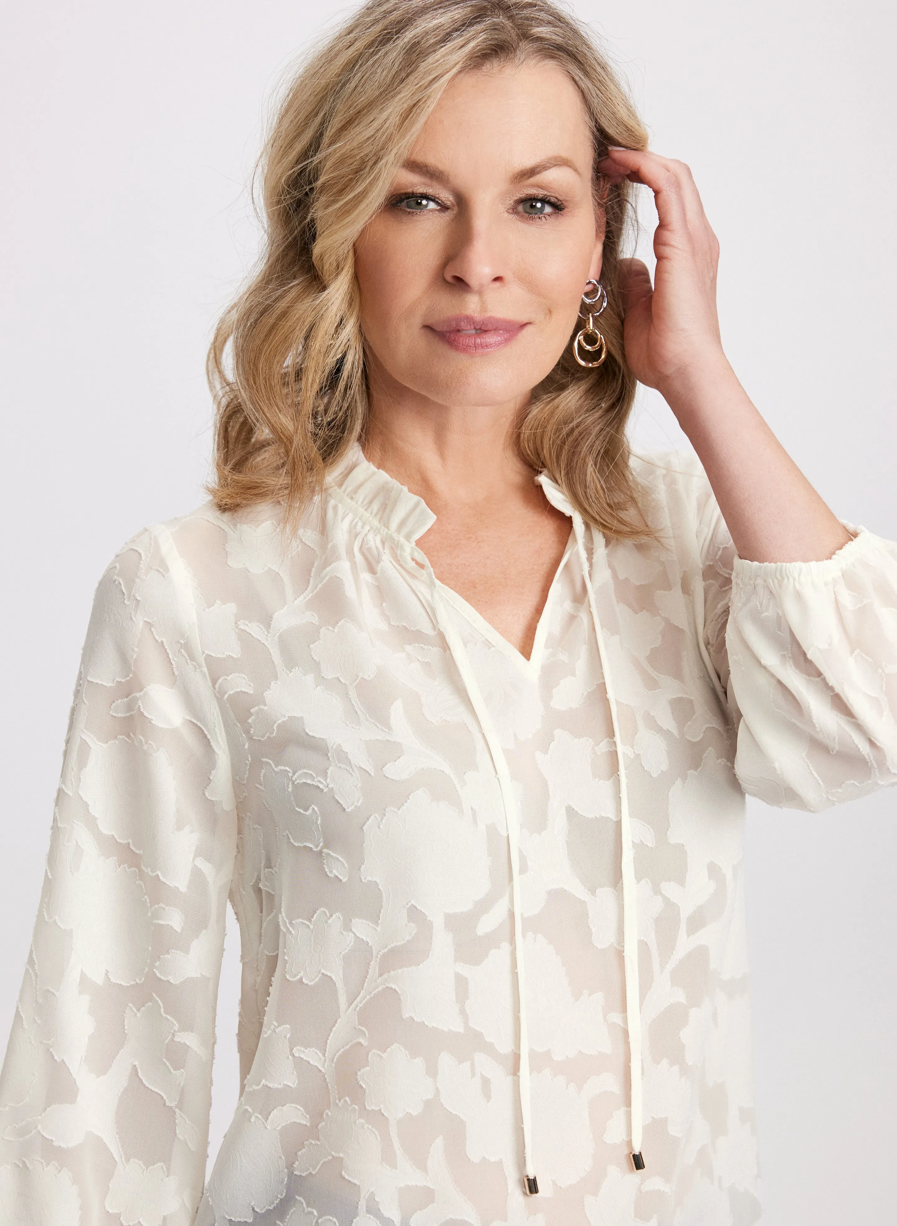 Tonal Floral Blouse