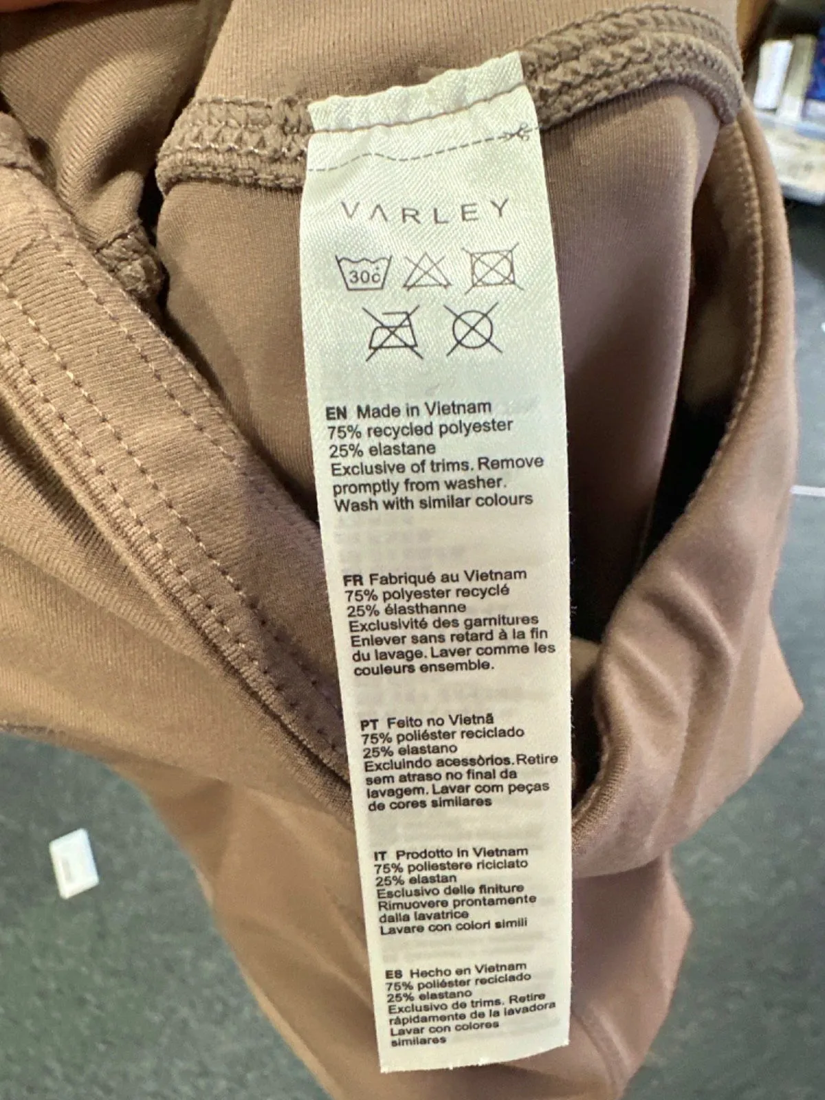 Varley Rose Brown Active Leggings UK XXS