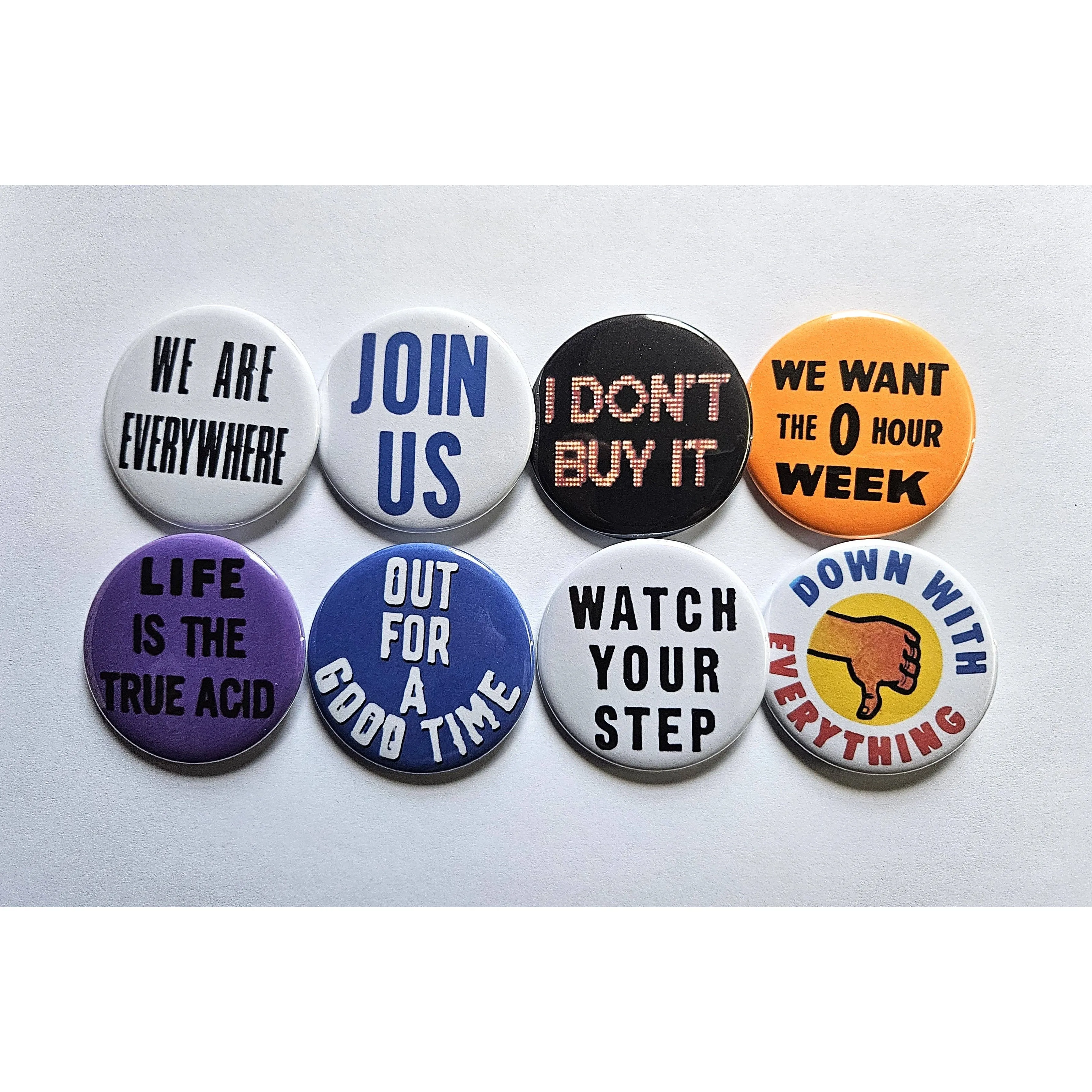 Vintage Reproduction We Want The Zero Hour Week Small Pinback Button | 1.25" Diameter '60 '70s '80s Retro Pin