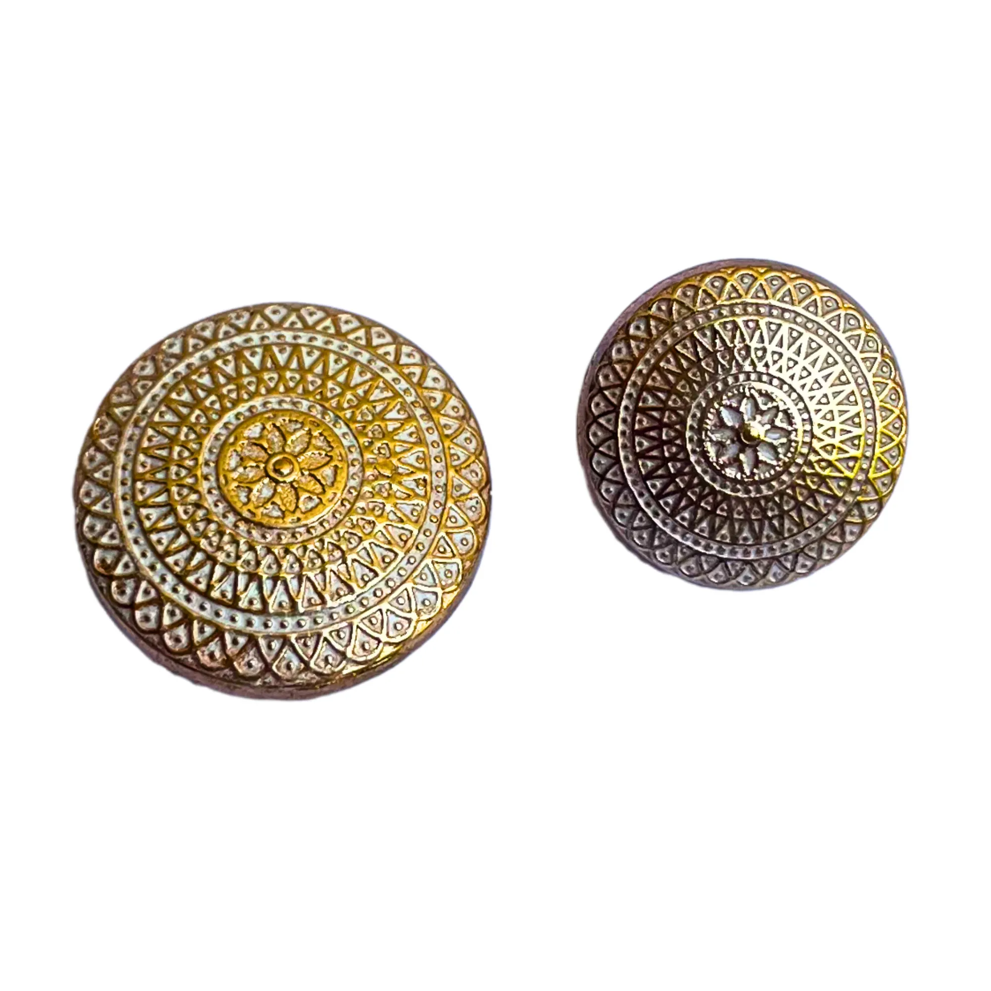 White & Golden Designer Metal Buttons