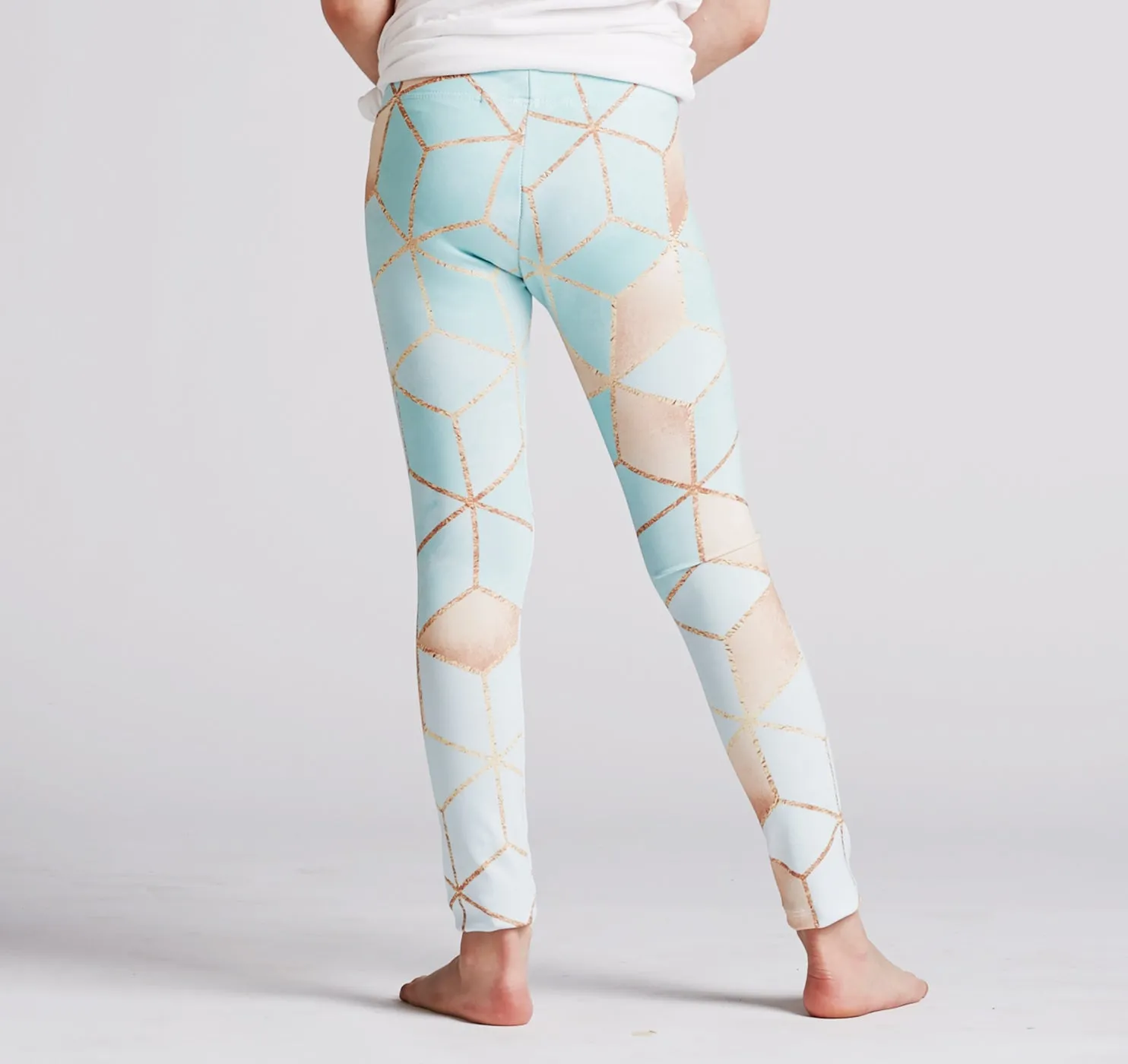 Youth Leggings, Aqua