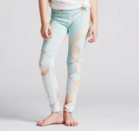 Youth Leggings, Aqua