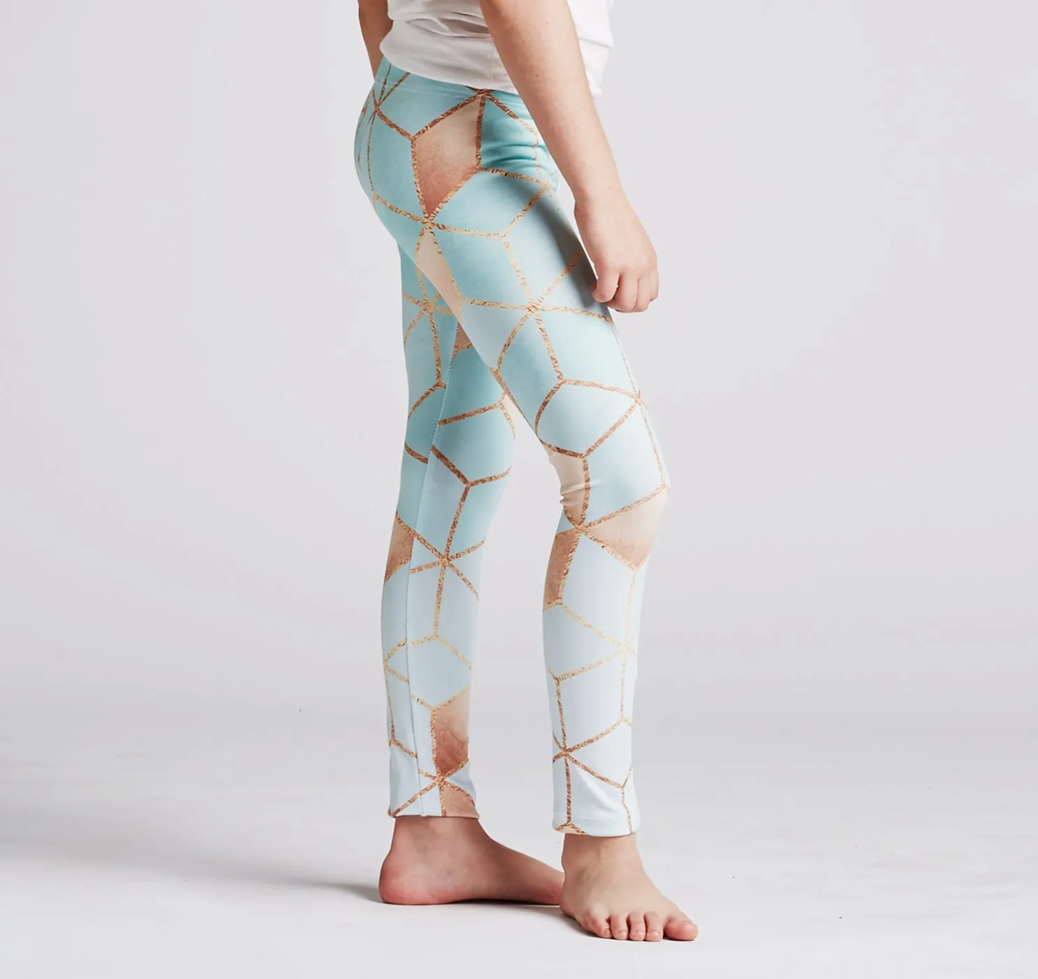 Youth Leggings, Aqua